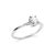 Contemporary 14K White Gold 1/2 Cttw Oval Lab Grown Diamond 4 Prong Solitaire Engagement Ring (F-G Color, VS2-SI1 Clarity) - Size 6 For Sale - Image 3 of 7