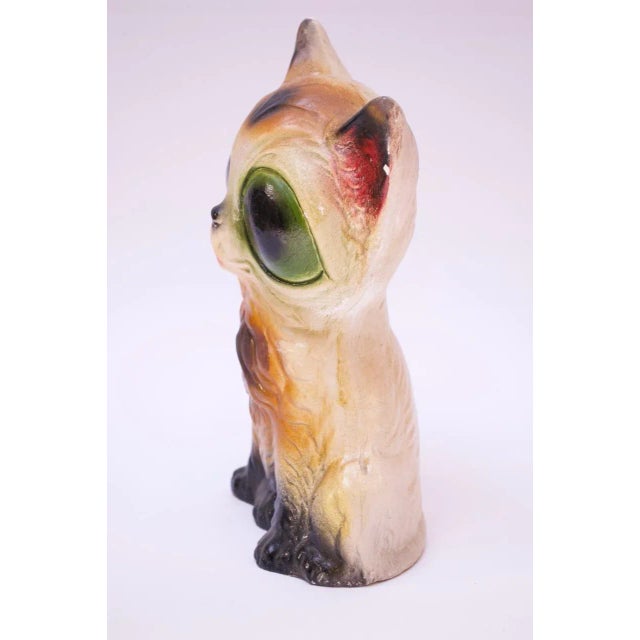 Mid-Century Modern 1950s American Painted Chalkware Cat For Sale - Image 3 of 13