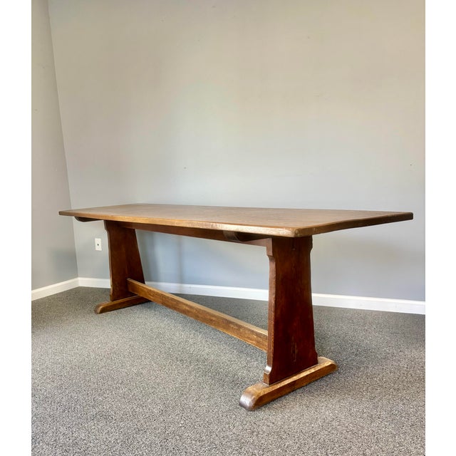 19th Century Late 19th Century Oak Refectory Table For Sale - Image 5 of 9
