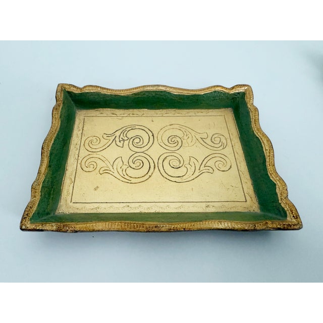 A handsome pair of stacking trays made in the Italian Florentine style with a contemporary spin. Featuring traditional...