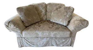 Late 20th Century Beautiful Vanguard Camel‑Back Loveseat – Plush, Cozy, and Timeless