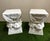 1980s 1980s Lane Trompe-Loeil White Draped Plaster Pedestal or Garden Stools After John Dickinson- Set of 2 For Sale - Image 5 of 10