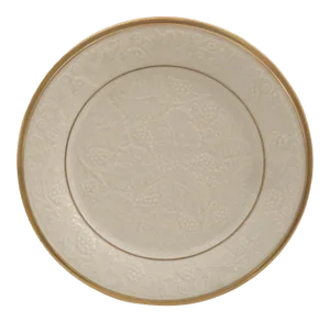 1980s Lenox 14 Kt Gold Trim Round Grape Platter