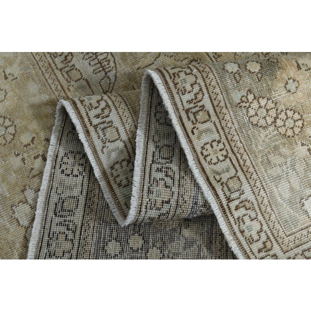 1970s Vintage Persian Handmade Wool Cotton Orange Area Rug For Sale - Image 4 of 11