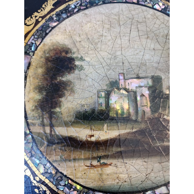 Paper 19th Century English Papier Mache Tray For Sale - Image 7 of 18