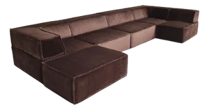 Chocolate Brown COR Trio Sectional Sofa, 1972, Set of 11