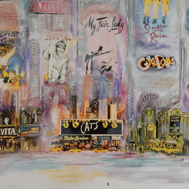 Pink Late 20th Century Signed Anita Baldwin Broadway Musical Mixed Media Montage on Canvas For Sale - Image 8 of 13
