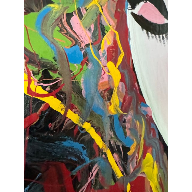 Figurative Thomas Pulgini, Expressionist Nude With Colorful Background For Sale - Image 3 of 8