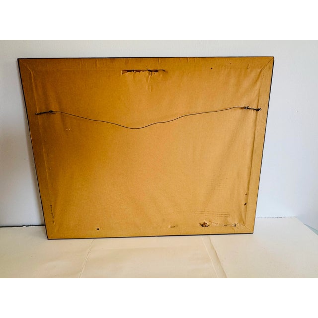 Linen Vintage 1960s “Eglise” Lithograph by Andre Minaux For Sale - Image 8 of 8