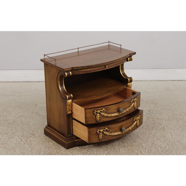 1970s Karges French Provincial Walnut Nightstand For Sale - Image 5 of 18