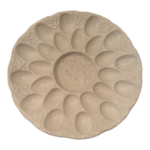 Large Italian Egg Tray in White