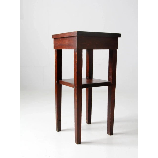 Vintage Hand-Built Wood End Table For Sale - Image 4 of 10