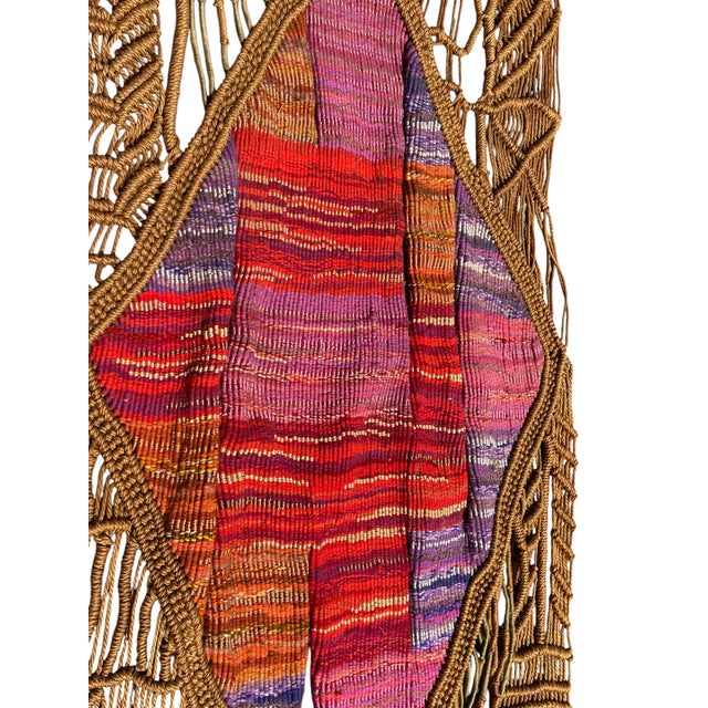 Handmade Wool and Rope Tapestry, 1970s For Sale - Image 11 of 16