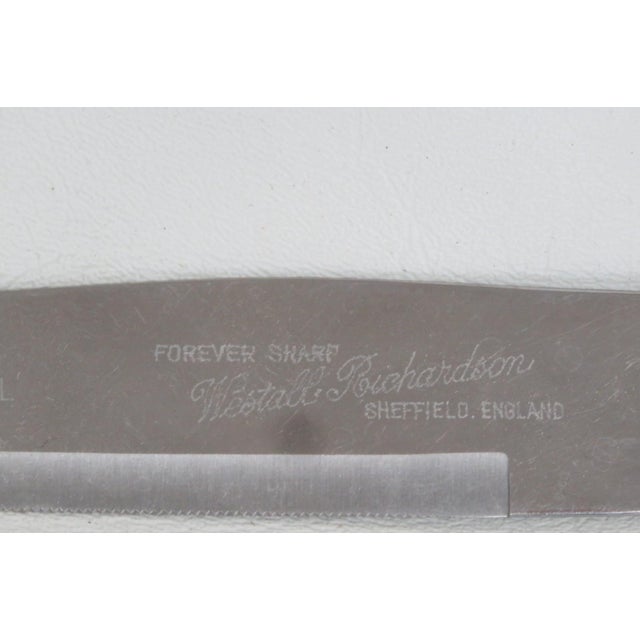 Metal Westall Richardson Sheffield Stainless Steel Carving Knife Fork 2pc Pair 5147b For Sale - Image 7 of 17