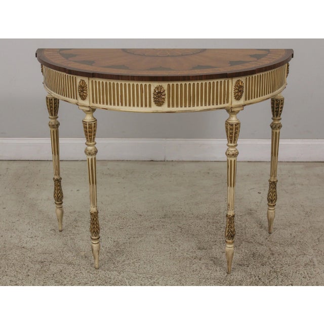 Ej Victor Inlaid Adams Style Console Table For Sale - Image 13 of 13