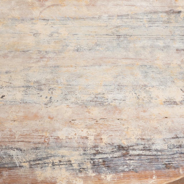 Mid 19th Century 19th Century Swedish White Demi Lune Side Table Console For Sale - Image 5 of 11