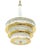 Brass Mid-Century Modern Glass and Brass Three-Tier Light Fixture For Sale - Image 8 of 10