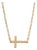 Gold Cross Charm & Diamond Chain Necklace For Sale