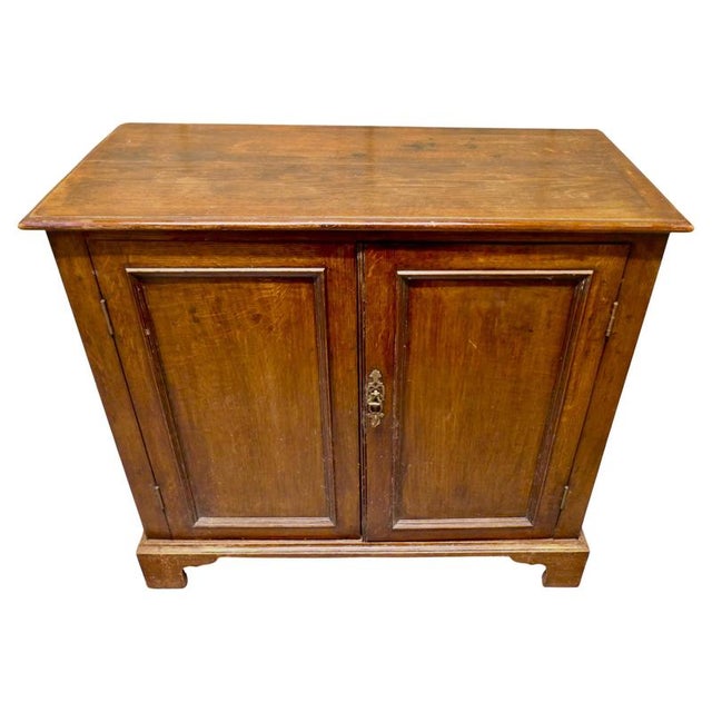 Brown Oak Shelved Lockable Cupboard with Interior Drawer, 1890s For Sale - Image 8 of 8