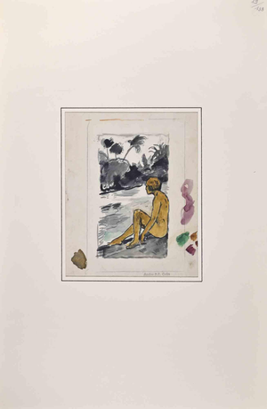 Paul Emile Colin, Nude, Ink Drawing, Mid-20th Century