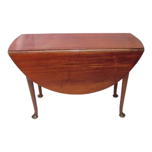 Antique English Mahogany Queen Anne Dropleaf Table Circa 1750