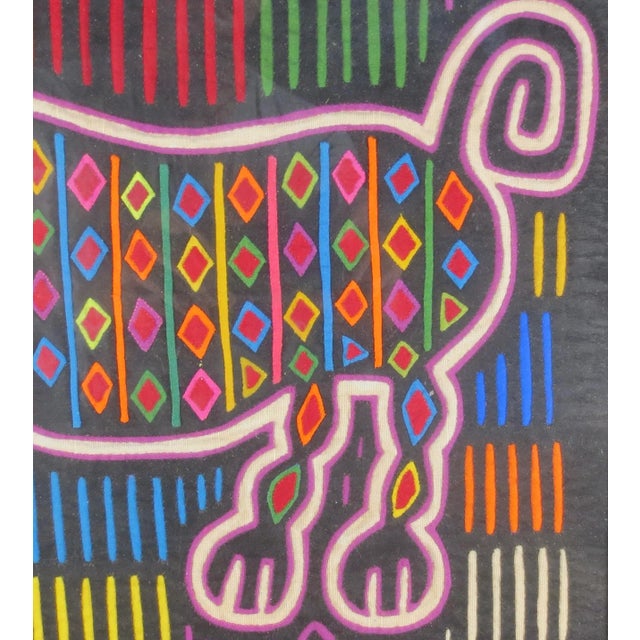 Tribal Framed Mola Textile From Panama For Sale - Image 3 of 4
