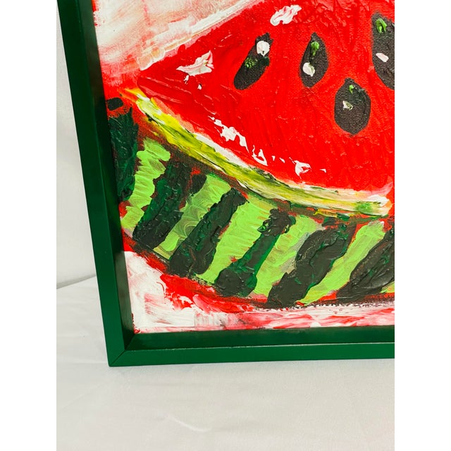 Bold Expressionist Watermelon Still Life Painting by Artist, Rebecca Williams For Sale - Image 10 of 10