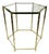 1970s Vintage Boho Chic Coastal Hollywood Regency Faux Bamboo Metal Drinks Table. For Sale