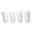 Crate & Barrel “Aspen” Set of 8 White Porcelain Mugs For Sale