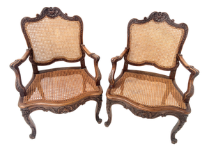 Regency Style Armchairs in Natural Wood, 1800s, Set of 2