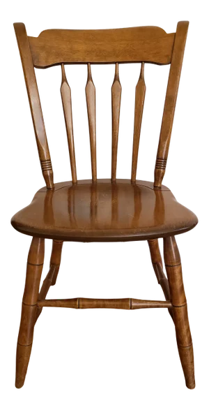 Vintage Ethan Allen Heirloom Collection Maple Windsor Chair in Classic Nutmeg Finish