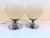1970s Small Vintage Space Age Spherical Table Lamps in Chrome and Glass, 1970s, Set of 2 For Sale - Image 5 of 7