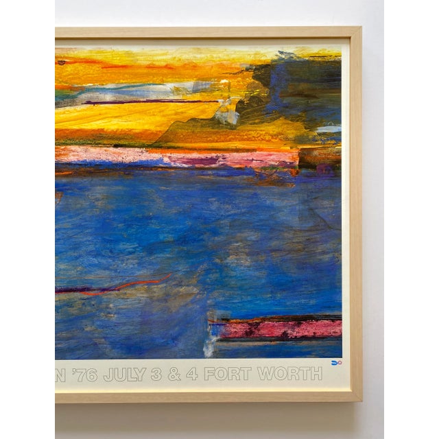 Mid-Century Modern Helen Frankenthaler Vintage 1976 " Celebration '76 " Abstract Expressionist Fine Art Lithograph Print Framed Mid Century Modern Poster For Sale - Image 3 of 12