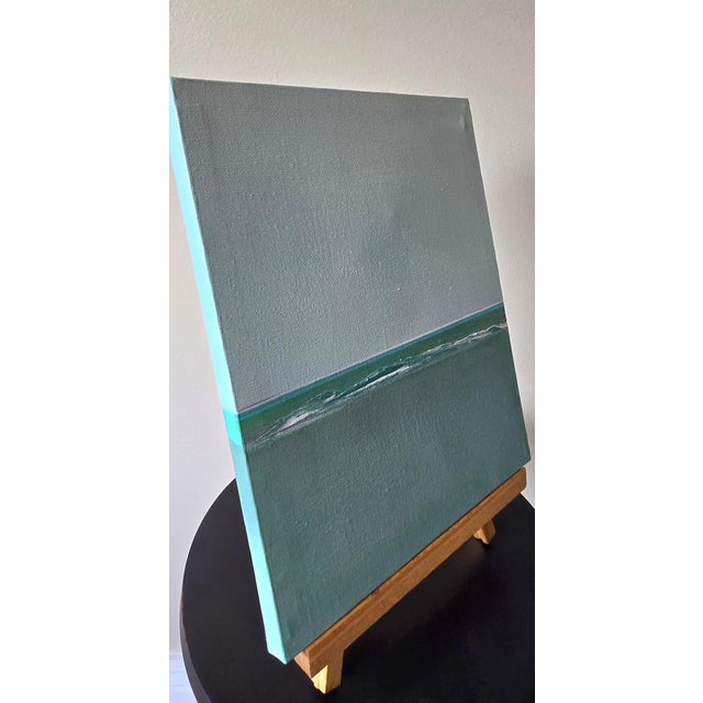Contemporary Ocean Waves Abstract Acrylic Painting For Sale - Image 3 of 3