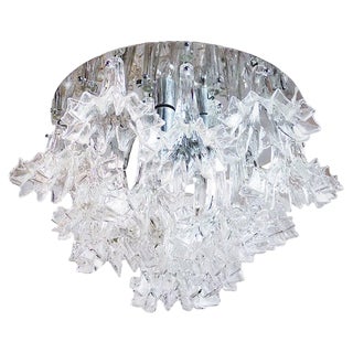 Large Arethusa Flush Mount in Murano Glass from Barovier & Toso, 1960s For Sale