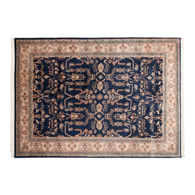 Vintage Indian Mohajeran Sarouk Design Rug - 9'11" X 13'10" For Sale