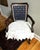 Antique Blue and White Batik Upholstered English Wood Accent Chair For Sale - Image 13 of 16