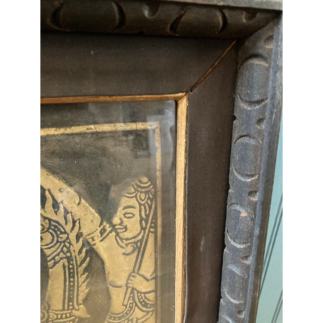 Animal Skin Vintage Handcrafted Leather Dragon Boat Wall Hanging For Sale - Image 7 of 12