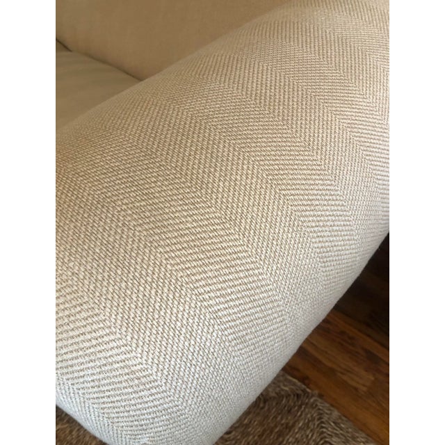 1980s Upholstered Sofa in the Manner of George Smith With Holland and Sherry Fabric For Sale In New York - Image 6 of 9