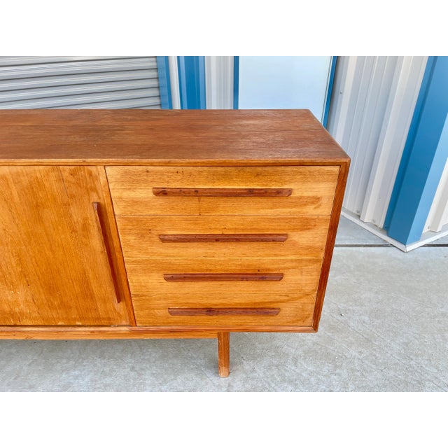 Wood 1960s Danish Modern Teak Credenza For Sale - Image 7 of 13