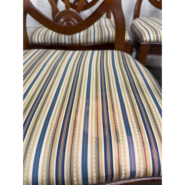 Traditional Vintage Hepplewhite or Georgian Style Shield Back Dining Chairs - Set of 6 For Sale - Image 3 of 13