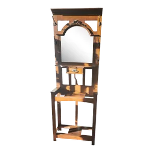 1920s English Edwardian Mirrored Hall Stand