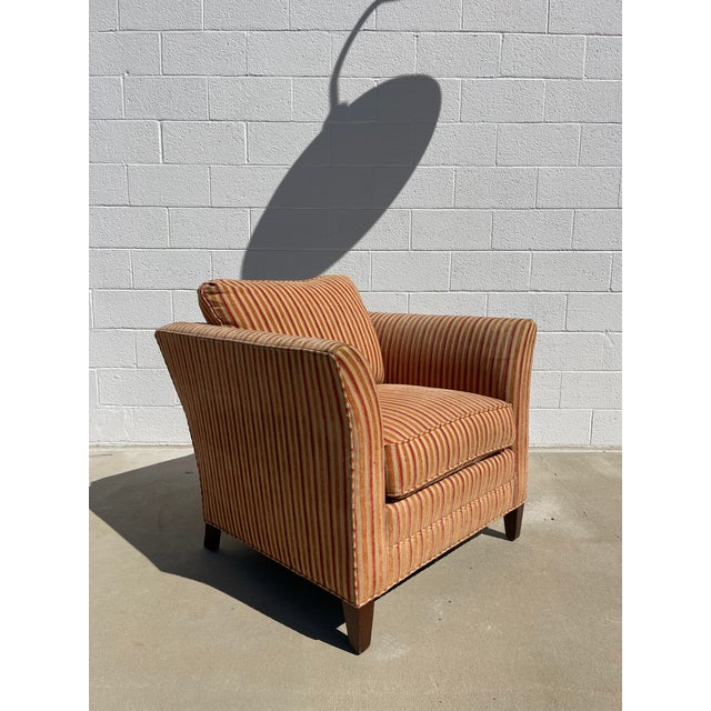 American Vintage Stickley Brand Classic Upholstered Club Chair For Sale - Image 3 of 15