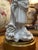 Early 20th Century Antique White Porcelain Figural Lady Table Lamp For Sale - Image 5 of 8
