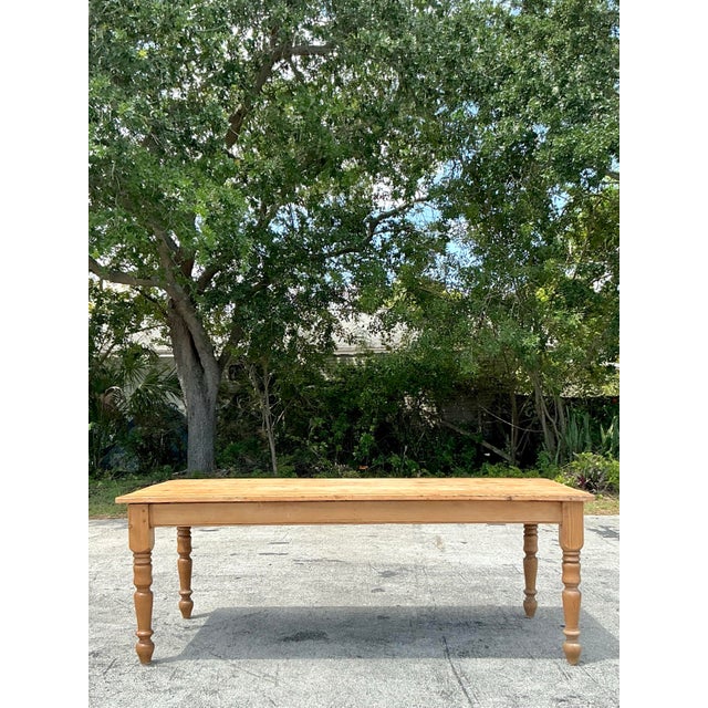 Vintage Boho Distressed Farm Table For Sale - Image 12 of 12