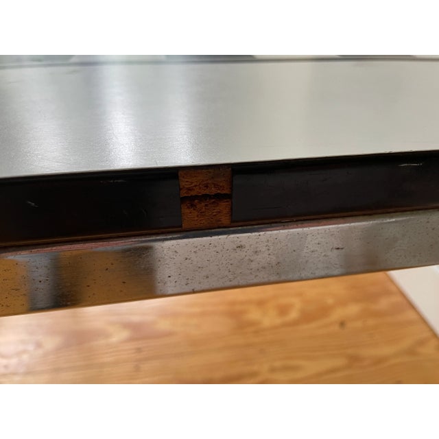 Wood 1970s Postmodern Chrome Game or Card Table For Sale - Image 7 of 13
