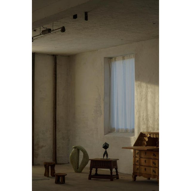 Wood Vintage Scandinavian Oak Accent Stool, 1920s For Sale - Image 7 of 18