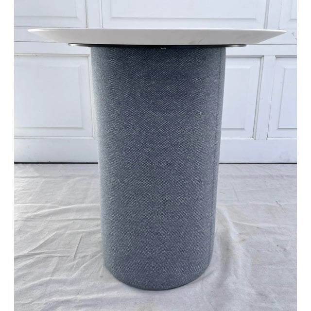 Joe Gebbia X Bernhardt "Neighborhood" White Corian Pedestal Side Table For Sale - Image 9 of 11