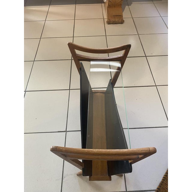 Vintage Beech Magazine Rack, 1980s | Chairish