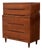Five Drawer Mid Century Highboy Sleek For Sale